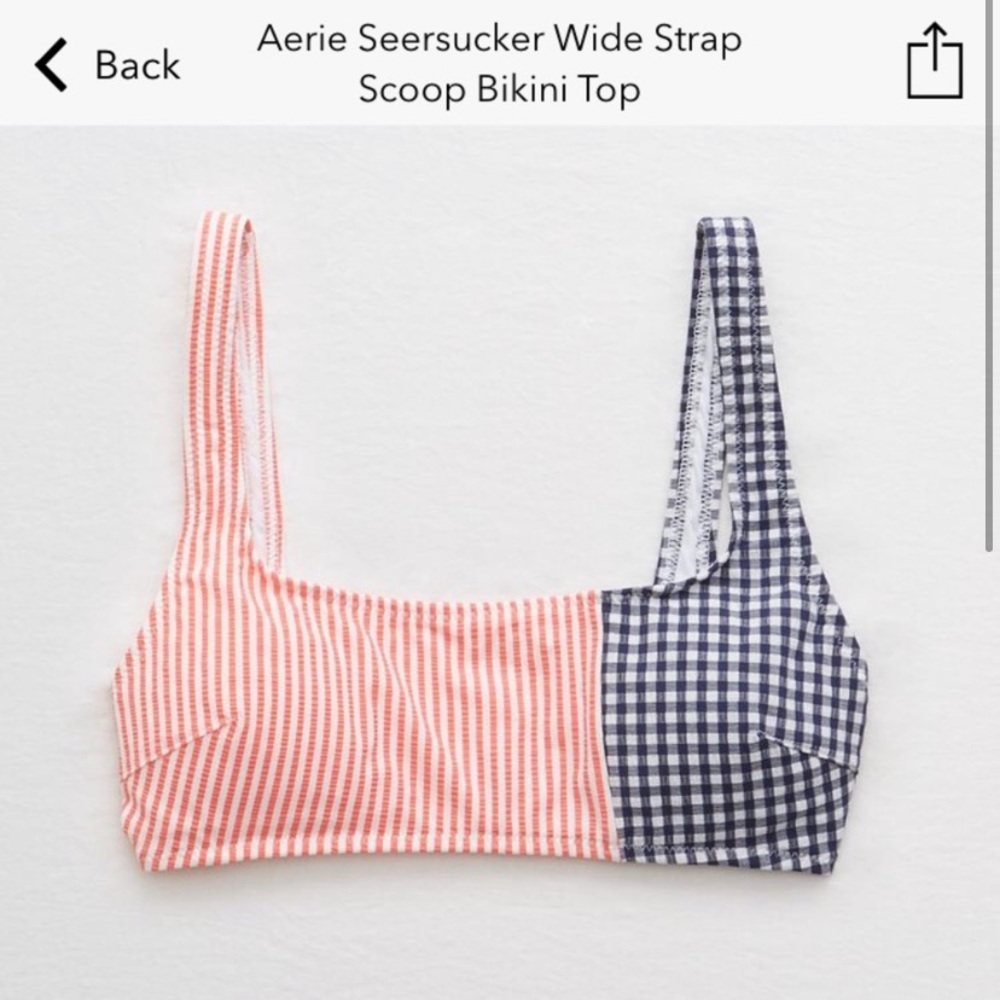 ISO seersucker scoop bikini top